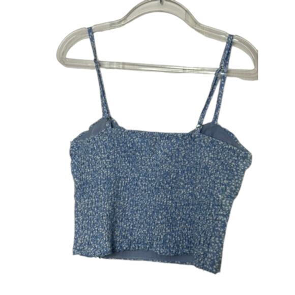 Princess Polly Tiarnie Top Blue Floral Print Size 2 - Picture 3 of 7